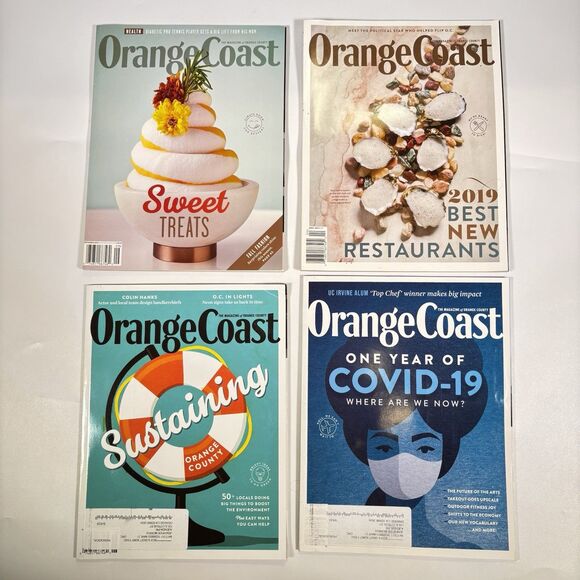 Orange Coast Magazine Lot Orange County 2021 Montblanc Watch RAINBOW SANDALS Ad - Picture 1 of 9